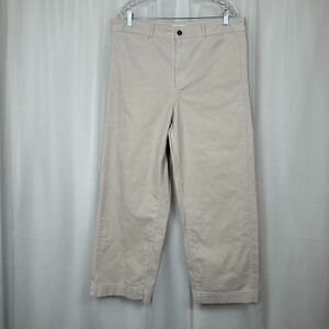 Everlane Womens Wide Leg Corduroy Pants 16 High Waist Neutral Organic Cotton